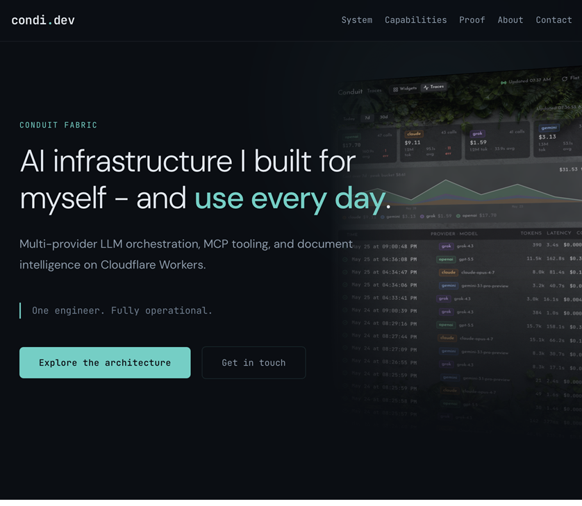 condi.dev landing page